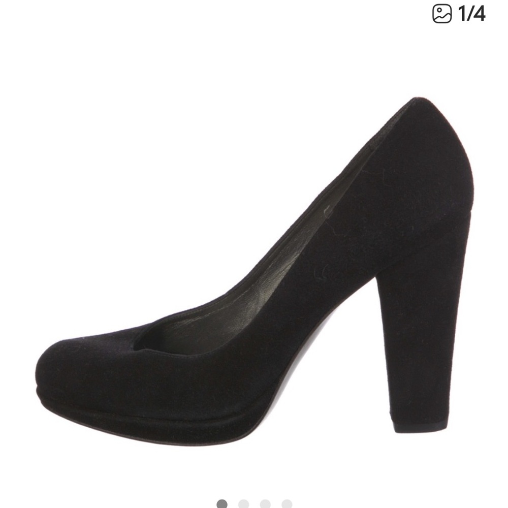 Stuart Weitzman Black Suede D’Orsay Pumps- Worn Once